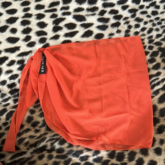 NWT Orange Sarong Coverup Skirt - Picture 4 of 8